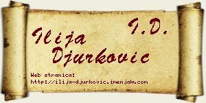 Ilija Đurković vizit kartica
